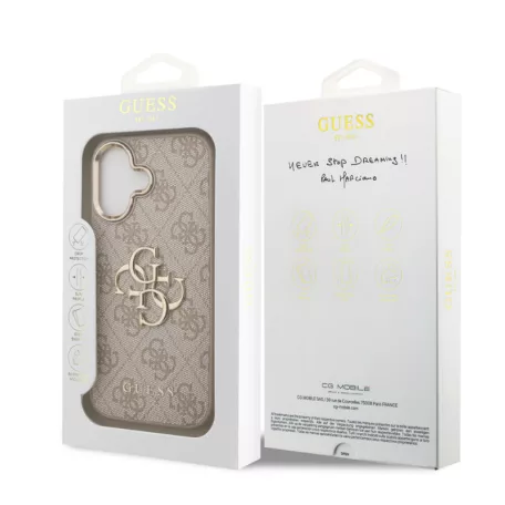 Guess PU Leather 4G Logo MagSafe Apple iPhone 17 Pro (6.3) hátlapvédő tok pink (GUHCP17L4GMGCPI)