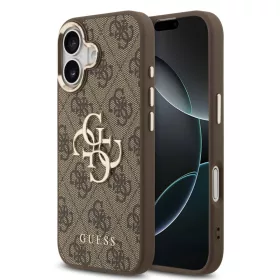   Guess PU Leather 4G Logo Apple iPhone 17 hátlapvédő tok barna (GUHCP17S4GMGCBR)