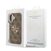 Guess PU Leather 4G Logo Apple iPhone 17 Pro hátlapvédő tok barna (GUHCP17L4GMGCBR)