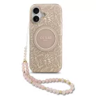 Guess IML FLOWERS MagSafe Apple iPhone 17 (6.3) hátlapvédő tok pink (GUHMP17SHCPOFPP)