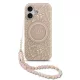 Guess IML FLOWERS MagSafe Apple iPhone 17 (6.3) hátlapvédő tok pink (GUHMP17SHCPOFPP)