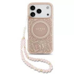   Guess IML FLOWERS MagSafe Apple iPhone 17 Pro (6.3) hátlapvédő tok pink (GUHMP17LHCPOFPP)