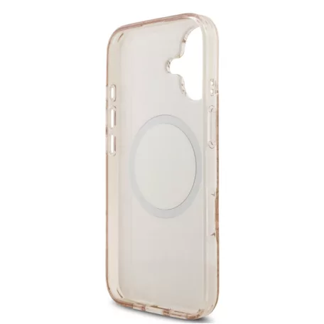 Guess IML FLOWERS MagSafe Apple iPhone 17 Pro (6.3) hátlapvédő tok pink (GUHMP17LHCPOFPP)