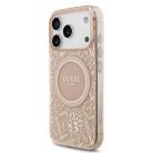 Guess IML FLOWERS MagSafe Apple iPhone 17 Pro Max (6.9) hátlapvédő tok pink (GUHMP17XHCPOFPP)