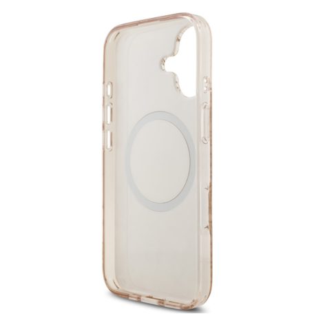Guess IML FLOWERS MagSafe Apple iPhone 17 Pro Max (6.9) hátlapvédő tok pink (GUHMP17XHCPOFPP)