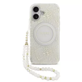   Guess IML FLOWERS MagSafe Apple iPhone 17 (6.3) hátlapvédő tok fehér (GUHMP17SHCPOFPH)