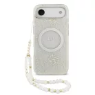 Guess IML FLOWERS MagSafe Apple iPhone 17 Pro (6.3) hátlapvédő tok fehér (GUHMP17LHCPOFPH)