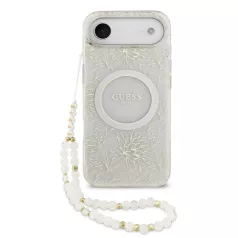   Guess IML FLOWERS MagSafe Apple iPhone 17 Pro (6.3) hátlapvédő tok fehér (GUHMP17LHCPOFPH)
