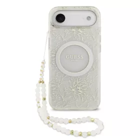   Guess IML FLOWERS MagSafe Apple iPhone 17 Pro (6.3) hátlapvédő tok fehér (GUHMP17LHCPOFPH)