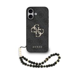   Guess PU Leather 4G Logo Strap Apple iPhone 17 Air (6.6) hátlapvédő tok fekete (GUHCP17MP4GMGSK)