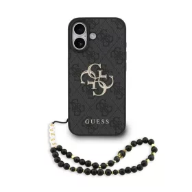   Guess PU Leather 4G Logo Strap Apple iPhone 17 Air (6.6) hátlapvédő tok fekete (GUHCP17MP4GMGSK)