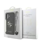 Guess PU Leather 4G Logo Strap Apple iPhone 17 Air (6.6) hátlapvédő tok fekete (GUHCP17MP4GMGSK)