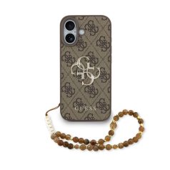   Guess PU Leather 4G Logo Strap Apple iPhone 17 (6.3) hátlapvédő tok barna (GUHCP17SP4GMGSW)
