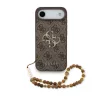 Guess PU Leather 4G Logo Strap Apple iPhone 17 Air (6.6) hátlapvédő tok barna (GUHCP17MP4GMGSW)