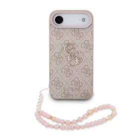   Guess PU Leather 4G Logo Strap Apple iPhone 17 Air (6.6) hátlapvédő tok pink (GUHCP17MP4GMGSP)