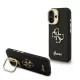 Guess PU Grained 4G Stand Apple iPhone 17 Pro (6.3) hátlapvédő tok fekete (GUHCP17LPCS4GSK)