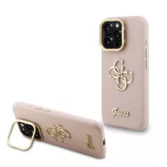   Guess PU Grained 4G Stand Apple iPhone 17 Pro (6.3) hátlapvédő tok pink (GUHCP17LPCS4GSP)
