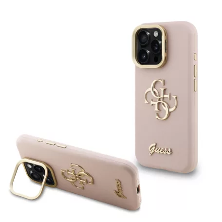 Guess PU Grained 4G Stand Apple iPhone 17 Pro (6.3) hátlapvédő tok pink (GUHCP17LPCS4GSP)