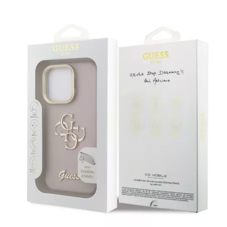 Guess PU Grained 4G Stand Apple iPhone 17 Pro (6.3) hátlapvédő tok pink (GUHCP17LPCS4GSP)