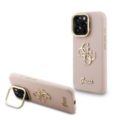   Guess PU Grained 4G Stand Apple iPhone 17 Pro Max (6.9) hátlapvédő tok pink (GUHCP17XPCS4GSP)