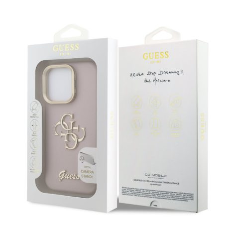 Guess PU Grained 4G Stand Apple iPhone 17 Pro Max (6.9) hátlapvédő tok pink (GUHCP17XPCS4GSP)