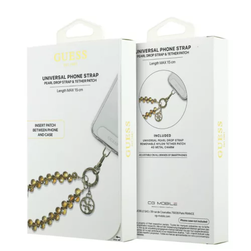 Guess Crystals 4G Charm univerzális csuklópánt arany (GUUCMDG4CD)