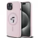 Karl Lagerfeld Liquid Silicone Karl and Choupette Apple iPhone 17 Air (6.6) MagSafe hátlapvédő tok pink (KLHMP17MSCMKCRHP)