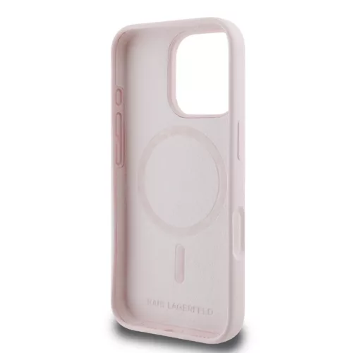 Karl Lagerfeld Liquid Silicone Karl and Choupette Apple iPhone 17 Air (6.6) MagSafe hátlapvédő tok pink (KLHMP17MSCMKCRHP)