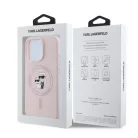 Karl Lagerfeld Liquid Silicone Karl and Choupette Apple iPhone 17 Air (6.6) MagSafe hátlapvédő tok pink (KLHMP17MSCMKCRHP)