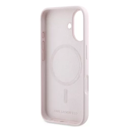 Karl Lagerfeld Liquid Silicone Double Heads Apple iPhone 17 (6.3) MagSafe hátlapvédő tok pink (KLHMP17SSKCHPPLP)