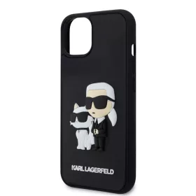   Karl Lagerfeld 3D Rubber Karl and Choupette Apple iPhone 17 Air (6.6) hátlapvédő tok fekete ()
