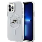 Karl Lagerfeld IML K&CH Heads Metal Frame MagSafe Apple iPhone 17 (6.3) hátlapvédő tok átlátszó (KLHMP17SHLSKCH)