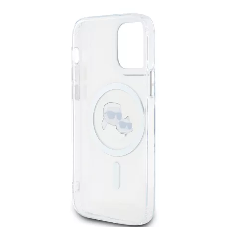 Karl Lagerfeld IML K&CH Heads Metal Frame MagSafe Apple iPhone 17 Air (6.6) hátlapvédő tok átlátszó (KLHMP17MHLSKCH)