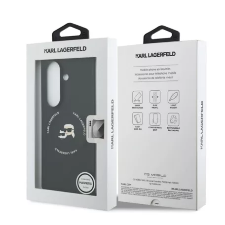 Karl Lagerfeld K&CH Heads Samsung F966B Galaxy Z Fold7 hátlapvédő tok fekete (KLHMZFD7PSMLRKCK)
