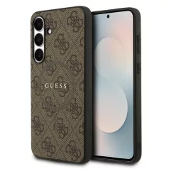   Guess PU Leather Colored Ring MagSafe Samsung S731B Galaxy S25 FE hátlapvédő tok barna (GUHMS25FEG4GFRW)