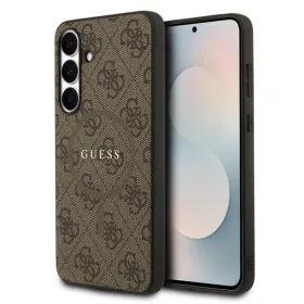   Guess PU Leather Colored Ring MagSafe Samsung S731B Galaxy S25 FE hátlapvédő tok barna (GUHMS25FEG4GFRW)