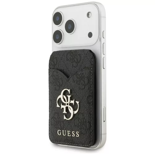Guess 4G Stand & Mirror Magsafe kártyatartó és állvány, fekete (GUWMSMIP4GK)