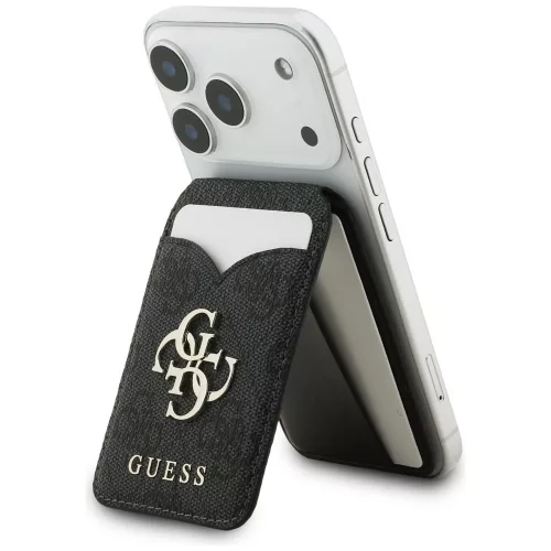 Guess 4G Stand & Mirror Magsafe kártyatartó és állvány, fekete (GUWMSMIP4GK)