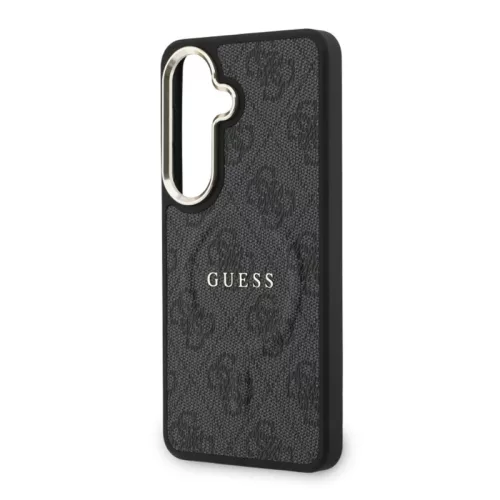 Guess PU Leather Gold Frame MagSafe Samsung S947 Galaxy S26 Plus hátlapvédő tok fekete (GUHMS26MP4MSEGCK)