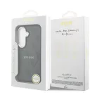 Guess PU Leather Gold Frame MagSafe Samsung S947 Galaxy S26 Plus hátlapvédő tok fekete (GUHMS26MP4MSEGCK)