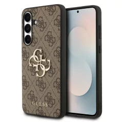   Guess PU 4G Metal Logo Samsung S942 Galaxy S26 hátlapvédő tok barna (GUHCS25S4GMGBR)