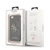 Guess Apple iPhone 18 Pro PU 4G Metal Logo hátlapvédő tok fekete (GUHCP18L4GMGGR)