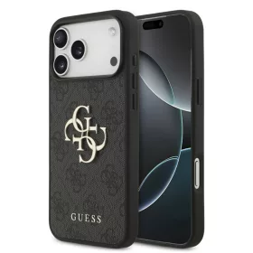   Guess PU 4G Metal Logo Apple iPhone 18 Pro Max hátlapvédő tok fekete (GUHCP18X4GMGGR)