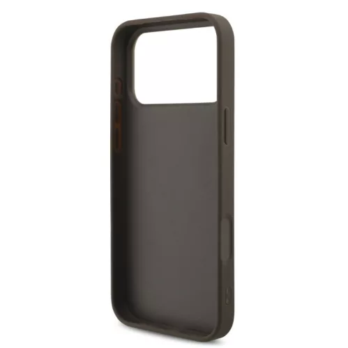 Guess Apple iPhone 18 Pro PU 4G Metal Logo hátlapvédő tok barna (GUHCP18L4GMGBR)
