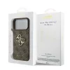 Guess Apple iPhone 18 Pro Max PU 4G Metal Logo hátlapvédő tok barna (GUHCP18X4GMGBR)