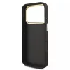 Guess Apple iPhone 18 Pro Max PU Leather 4G Metal Logo Gold Frame hátlapvédő tok fekete (GUHCP18X4GMGCGR)