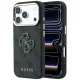 Guess PU 4G Resin Logo Gold Frame Apple iPhone 18 Pro hátlapvédő tok fekete (GUHCP18L6P4SRMLK)