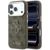 Guess PU 4G Resin Logo Gold Frame Apple iPhone 18 Pro hátlapvédő tok barna (GUHCP18L6P4SRMLW)