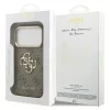 Guess PU 4G Resin Logo Gold Frame Apple iPhone 18 Pro hátlapvédő tok barna (GUHCP18L6P4SRMLW)