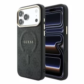   Guess PU Leather Embossed MagSafe Apple iPhone 18 Pro Max hátlapvédő tok fekete (GUHMP18XP4MSEGCK)
